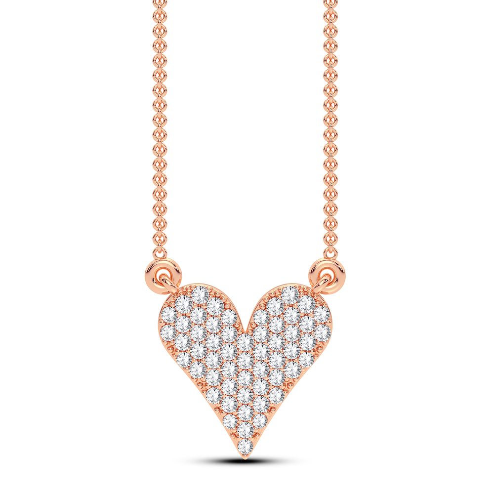 14K Rose Gold 0.25CT Diamond Necklace