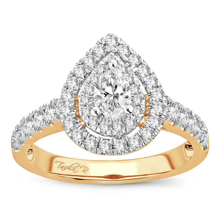 Luminous 14K Yellow Gold 1CT Lab Diamond Engagement Ring