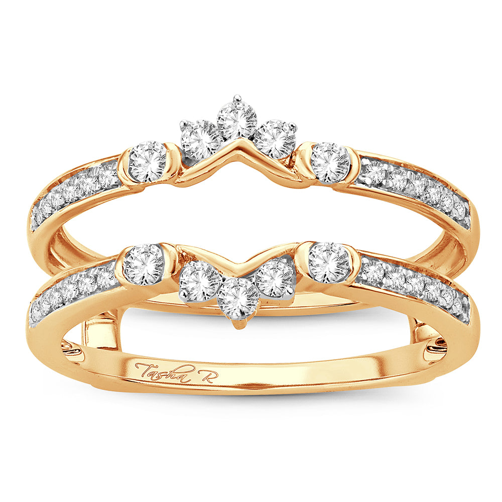 14K Yellow Gold 0.34CT Diamond Ring Guard