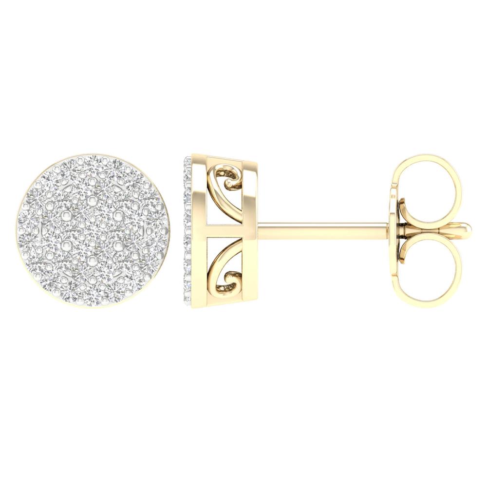 10K Yellow Gold 0.25ct Diamond Earrings