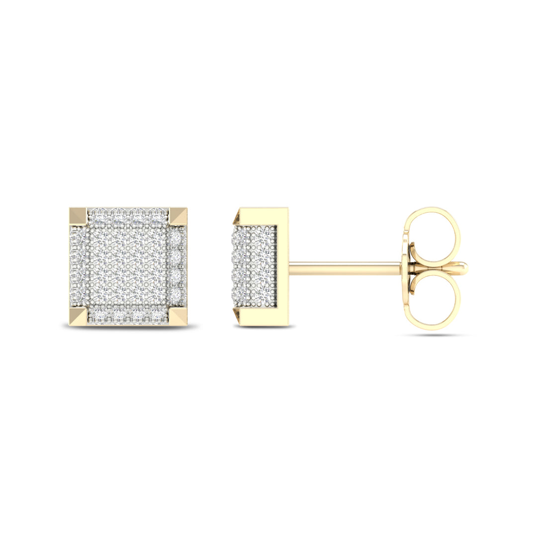 10K Yellow Gold 0.33 Carat Diamond Stud Earrings