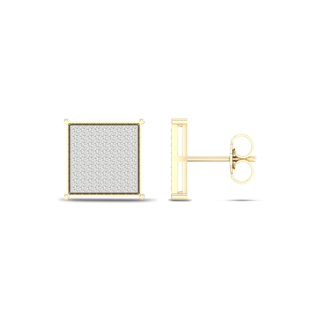 10K Yellow Gold 0.50CT Diamond Earrings