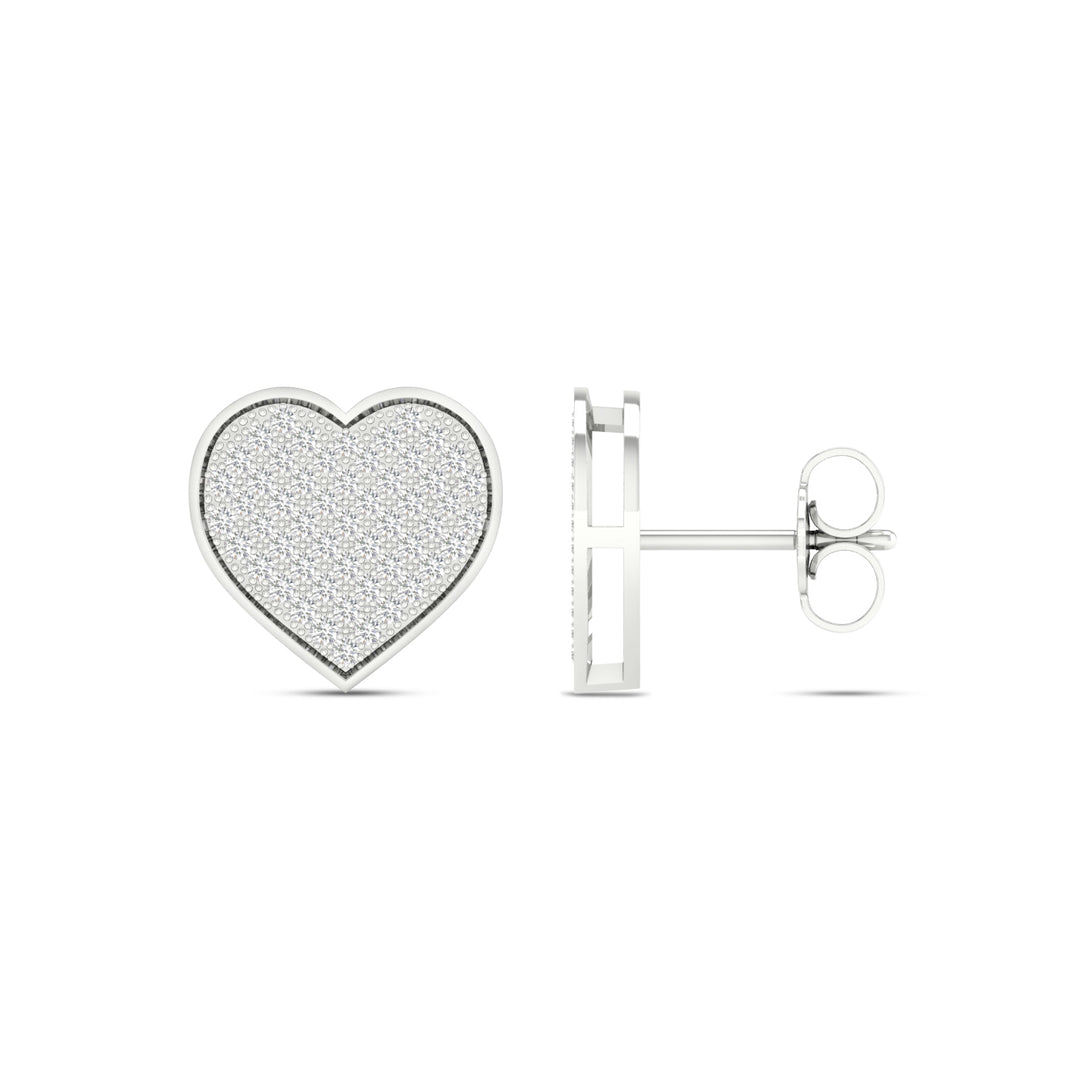 10K White Gold 0.33CT Diamond Stud Earrings