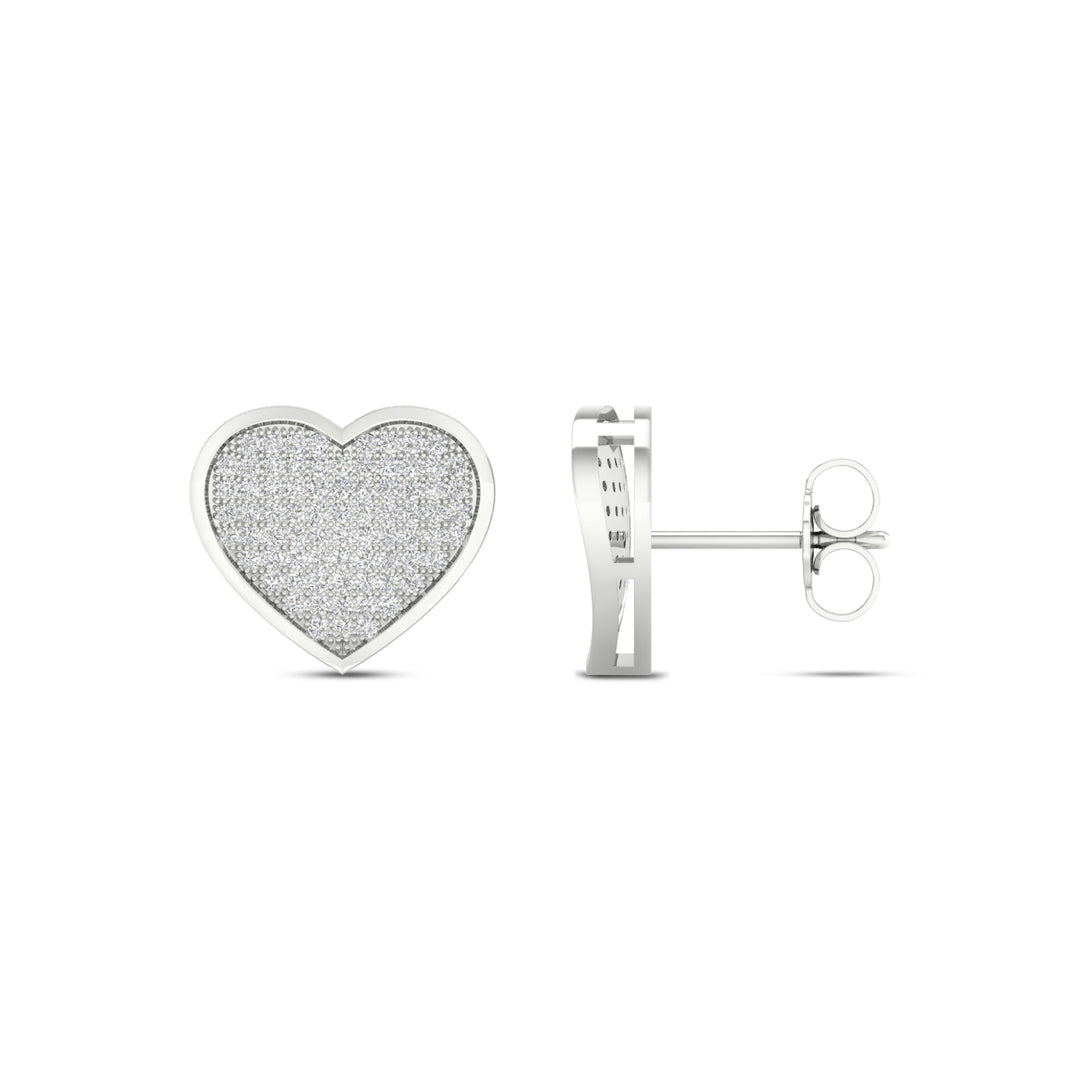 10K White Gold 0.50CT Diamond Stud Earrings