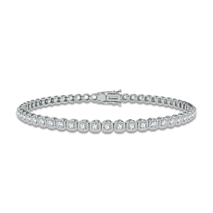 Luminous 14k White Gold 1.50ct Lab Diamond Womens Bracelet