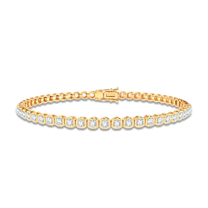 Luminous 14k Yellow Gold 1.50ct Lab Diamond Womens Bracelet