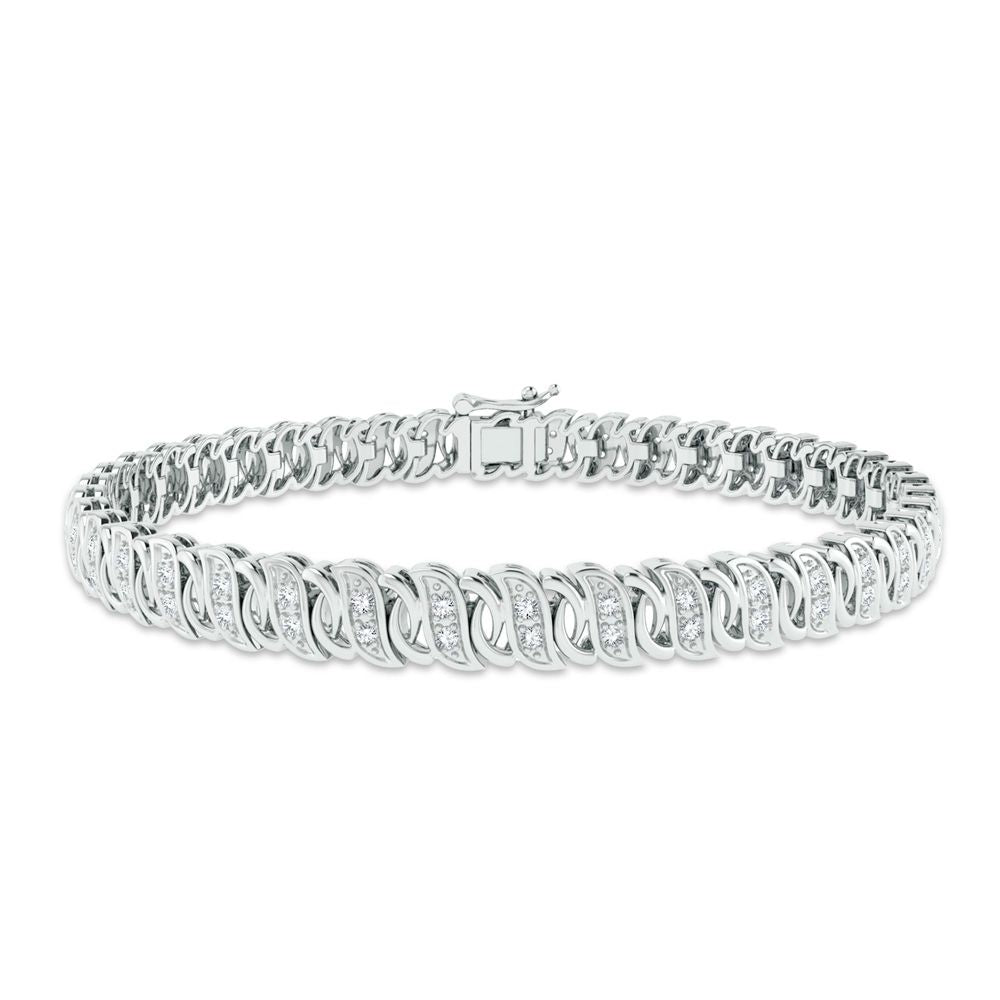 14K White Gold 0.50ct Diamond Bracelet