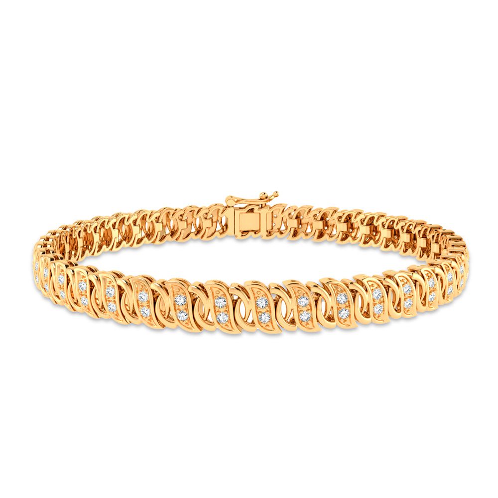 14K Yellow Gold 0.50ct Diamond Bracelet