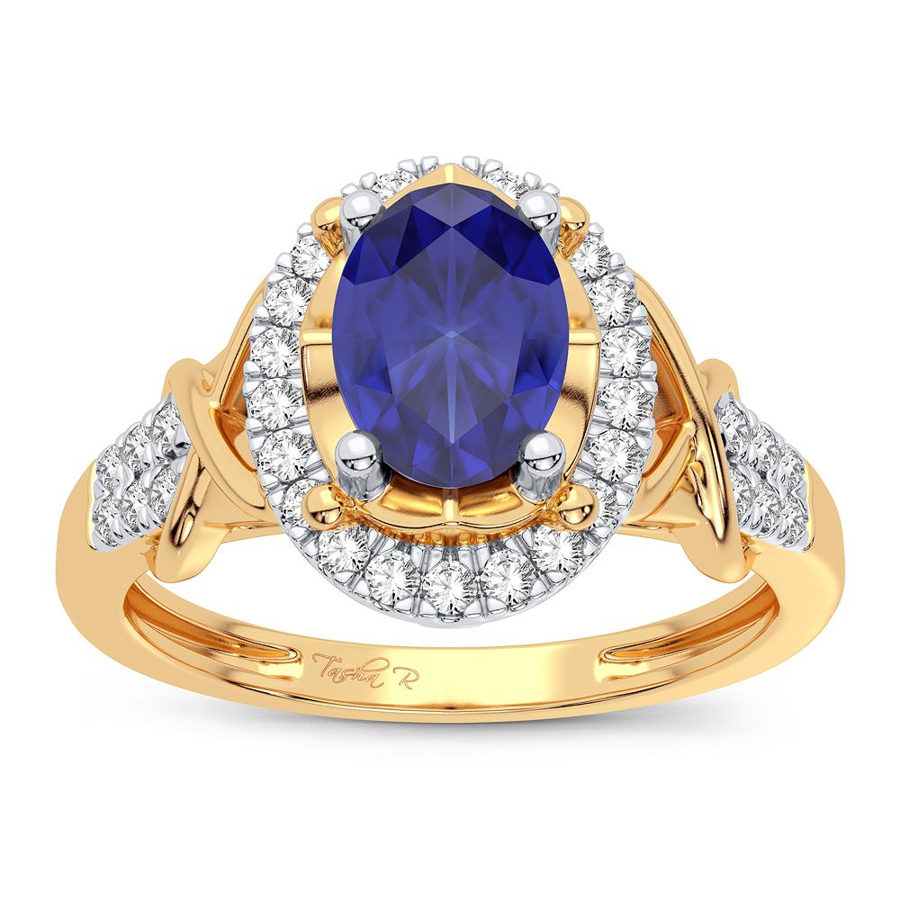 14K Yellow Gold 0.16CT Diamond Ring