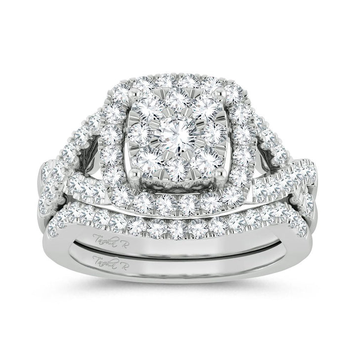 Brilliant 14k White Gold Lab Diamond Bridal Ring (1.50ct)