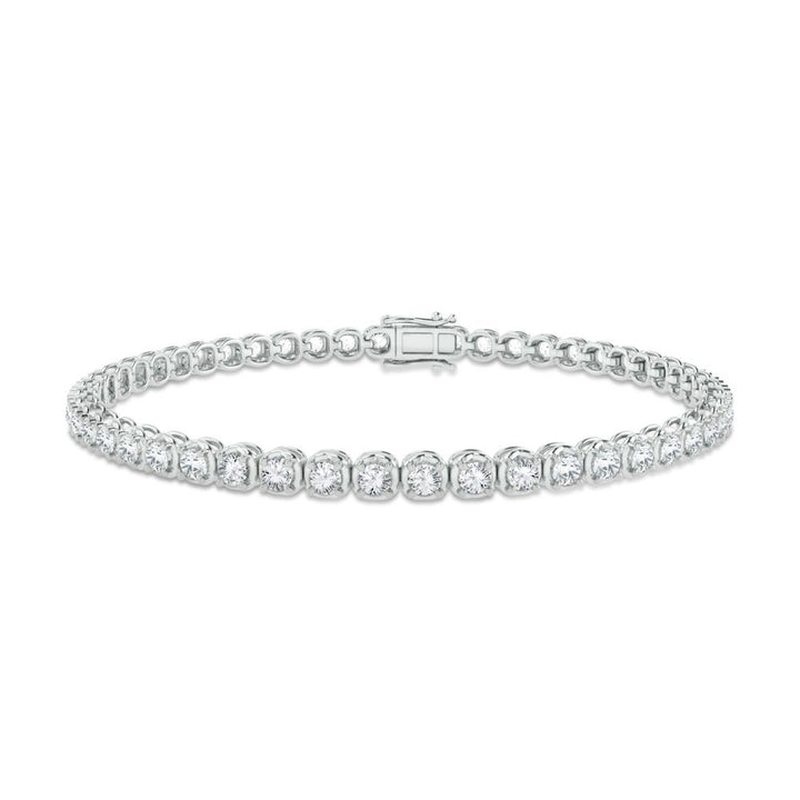Luminous 14k White Gold 2ct Lab Diamond Womens Tennis Bracelet