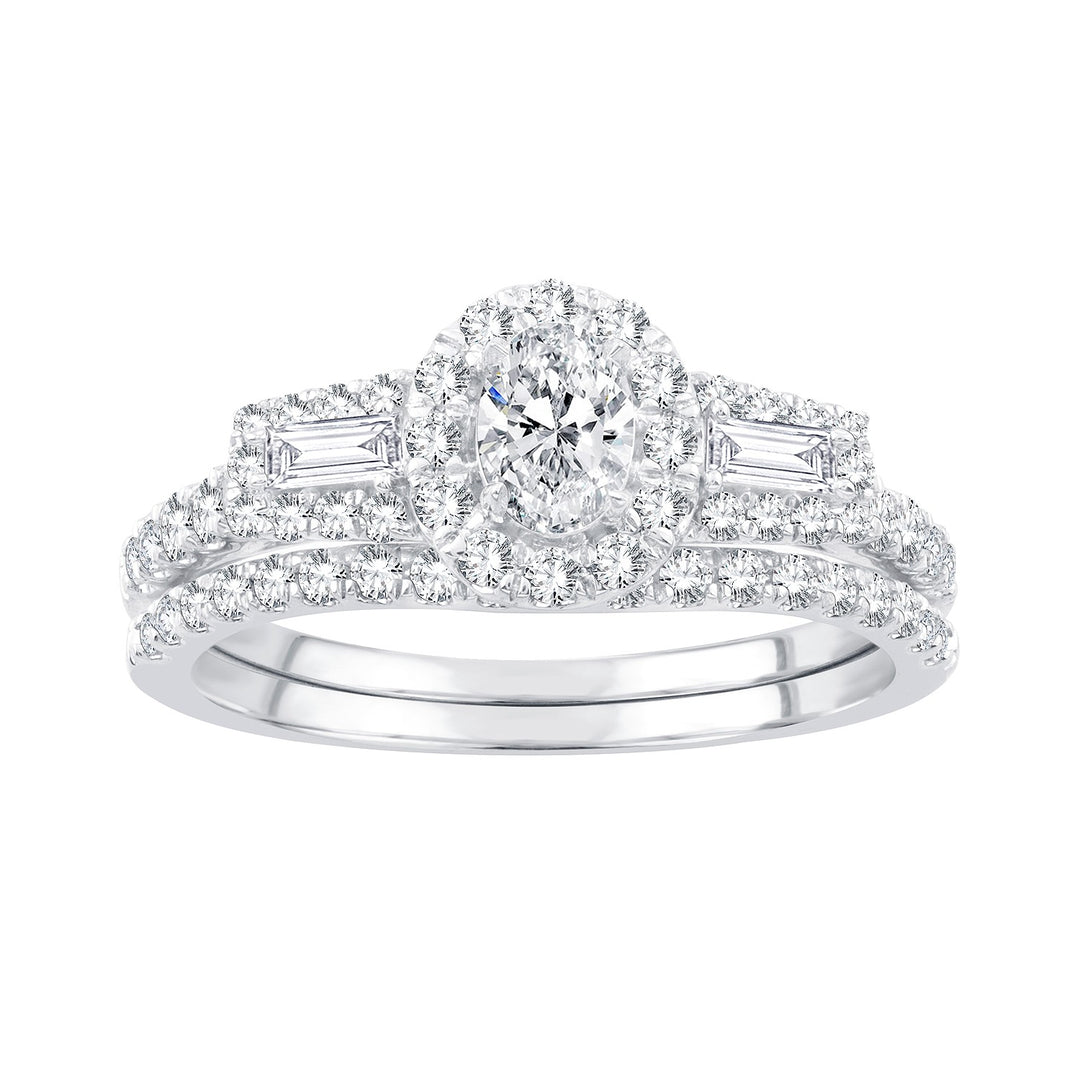 14K White Gold 1.00CT Diamond Bridal Ring