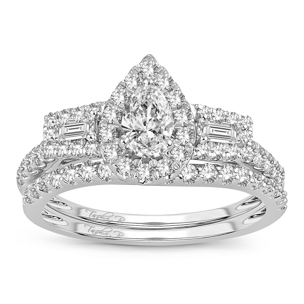 14K White Gold 1.00CT Diamond Bridal Ring