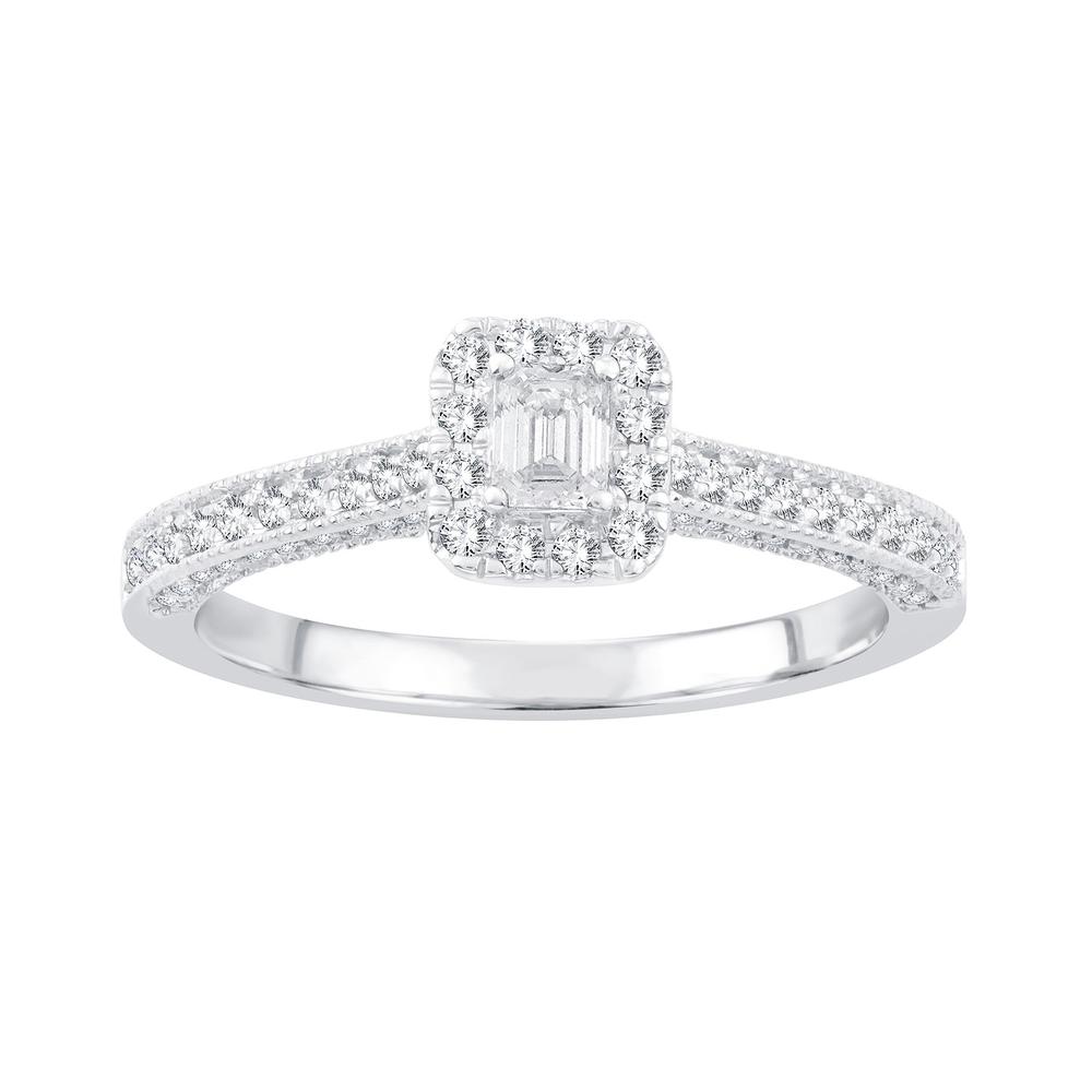 14K White Gold 0.50ct Diamond Bridal Ring