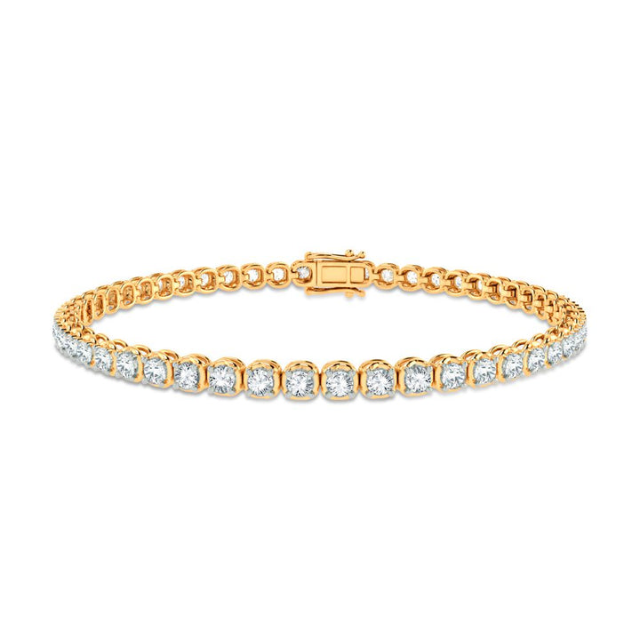 14k Yellow Gold 2ct Lab Diamond Womens Tennis Bracelet