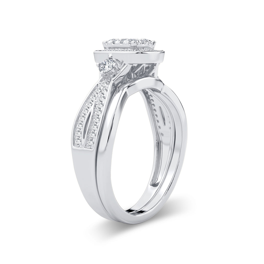Elegant 14K White Gold Lab Diamond Engagement Ring (0.40CT)