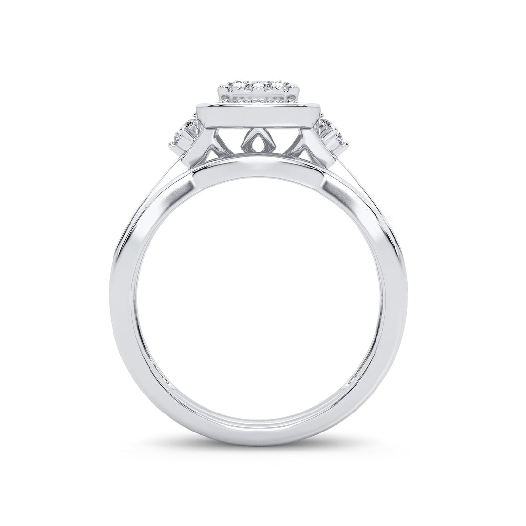 Elegant 14K White Gold Lab Diamond Engagement Ring (0.40CT)
