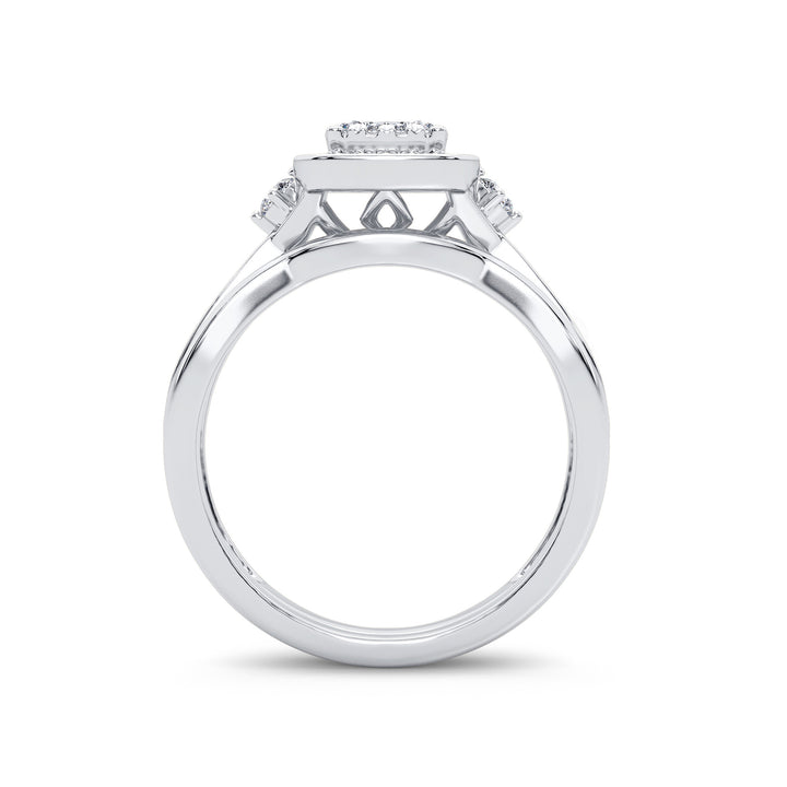 Elegant 14K White Gold Lab Diamond Engagement Ring (0.40CT)