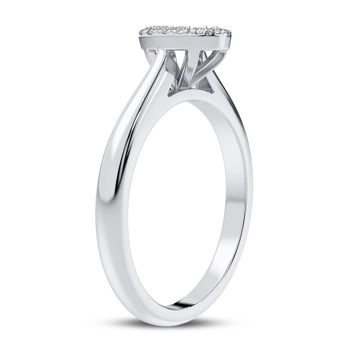 Elegant 14K White Gold 0.25CT Lab Diamond Ring