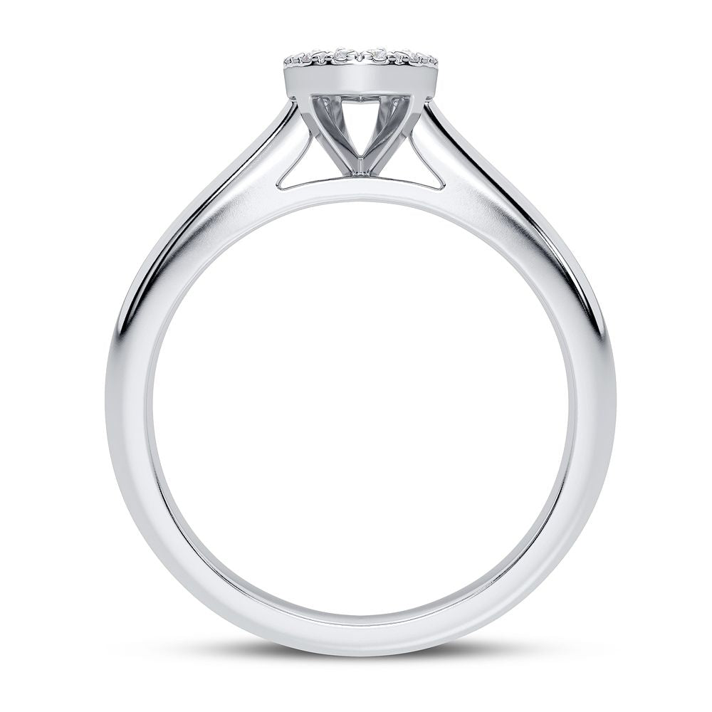 Elegant 14K White Gold 0.25CT Lab Diamond Ring