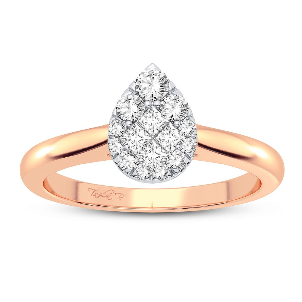 14K Rose Gold 0.25CT Diamond Ring