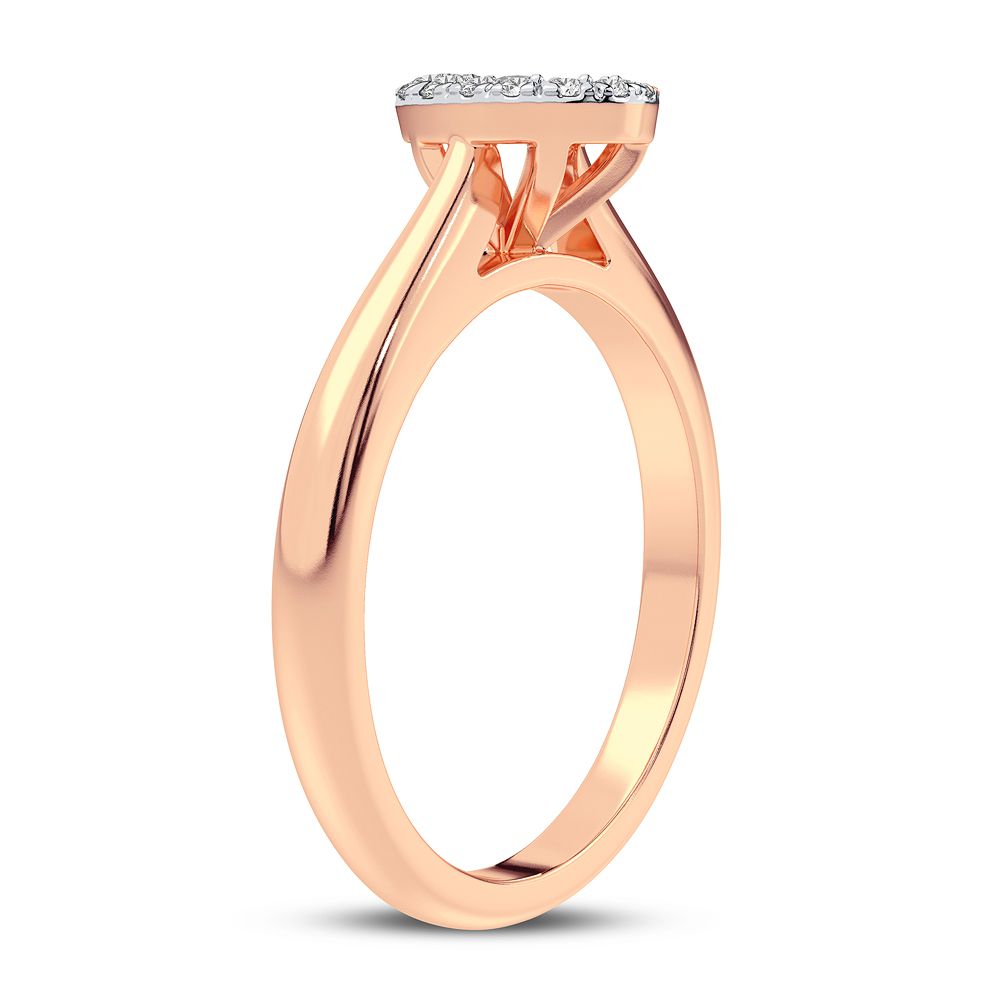 Romantic 14k Rose Gold Lab Diamond Engagement Ring (0.25CT)