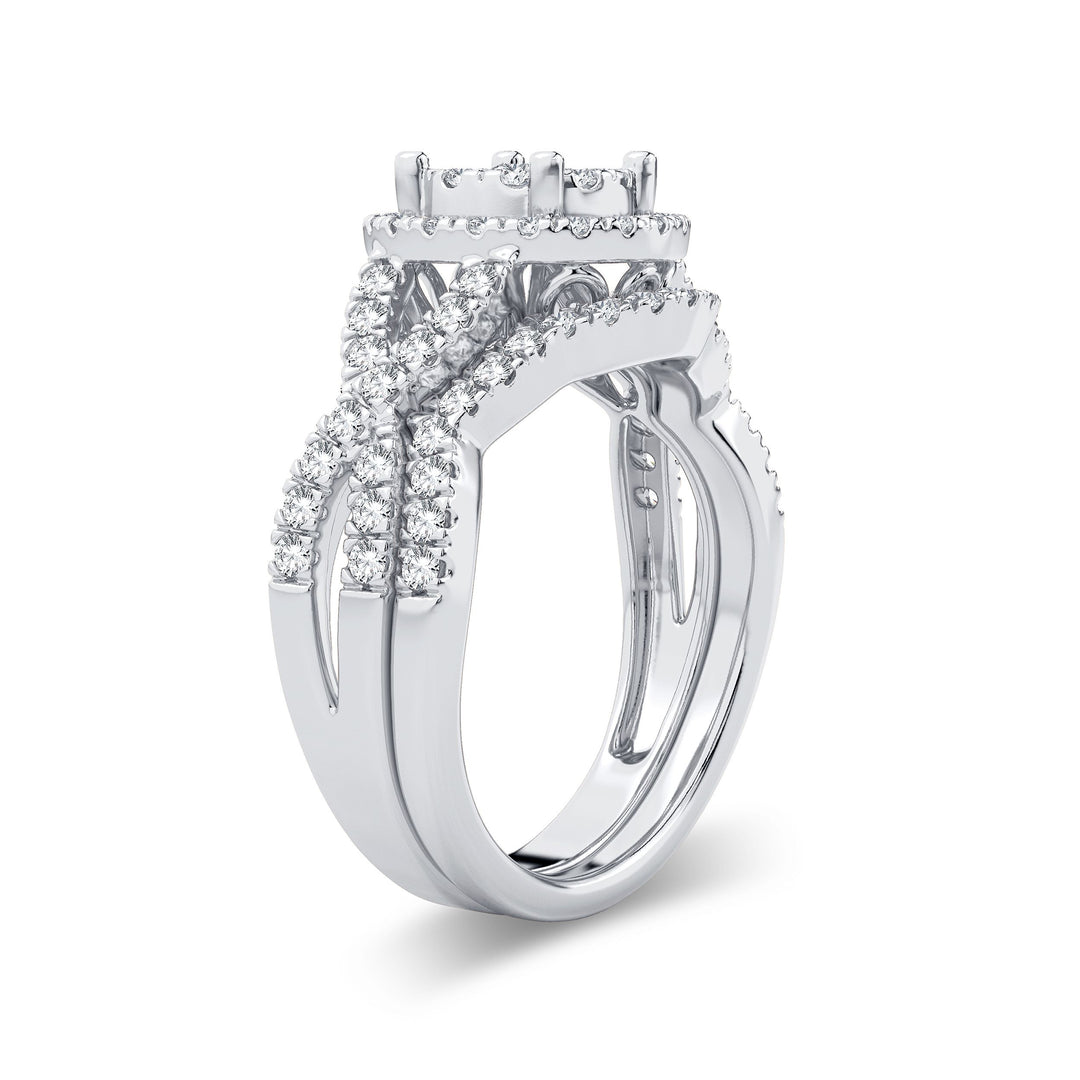Brilliant 14k White Gold 1ct Lab Diamond Engagement Ring