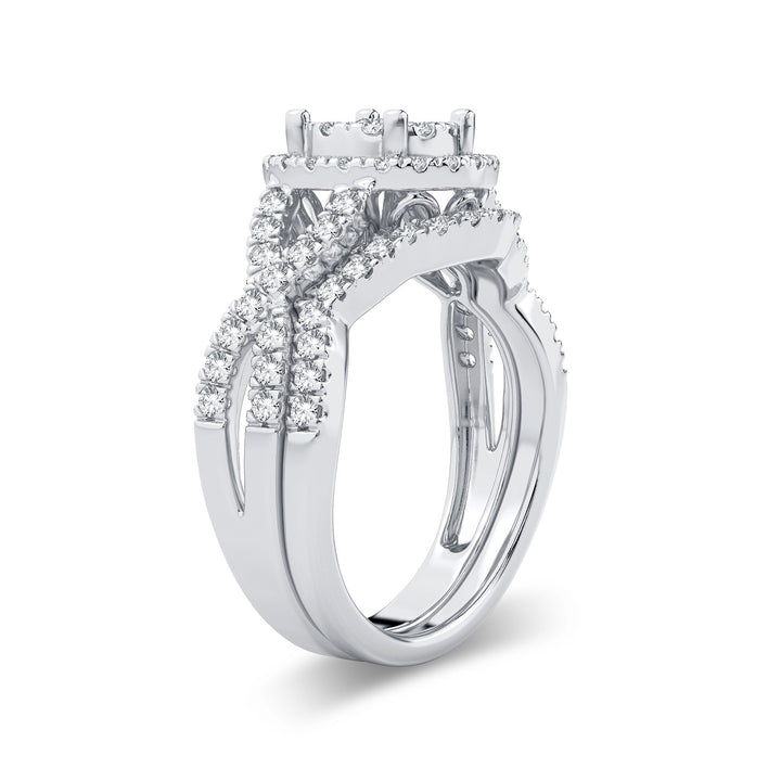 Brilliant 14k White Gold 1ct Lab Diamond Engagement Ring