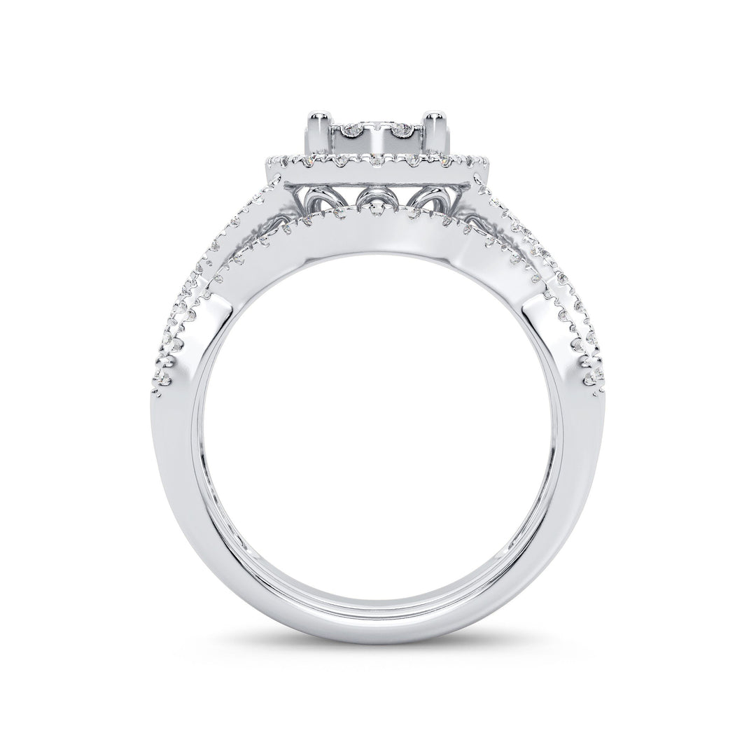 Brilliant 14k White Gold 1ct Lab Diamond Engagement Ring