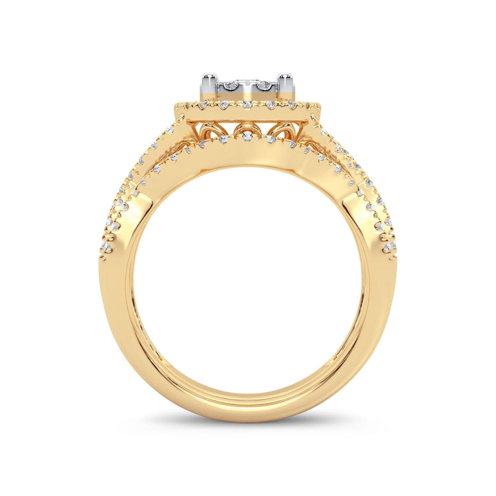 14k Yellow Gold 1ct Lab Diamond Engagement Ring