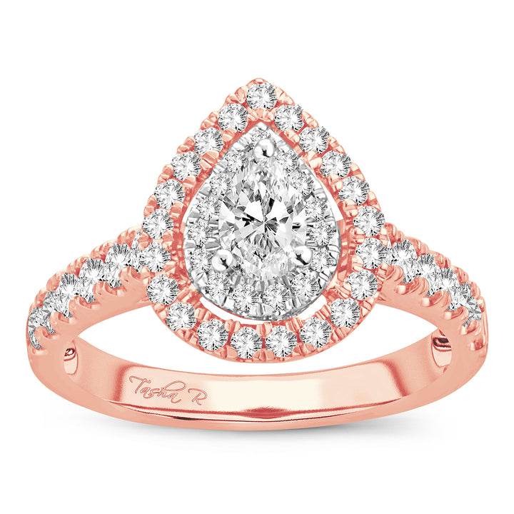 14k Rose Gold 1CT Lab Diamond Womens Engagement Ring