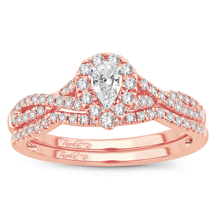Romantic 14k Rose Gold Lab Diamond Engagement Ring (0.50CT)
