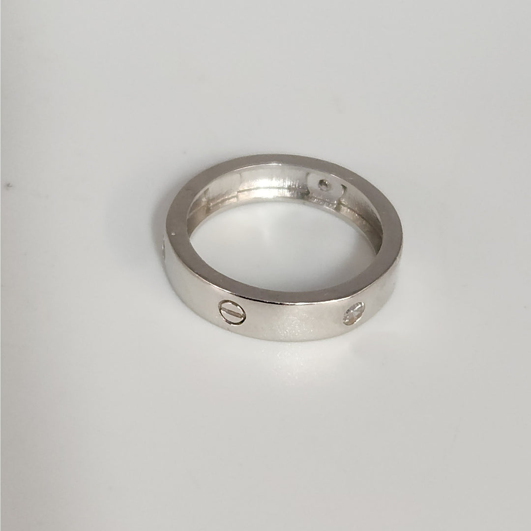 925 Sterling Silver Screw Motif Band Ring size 6.25