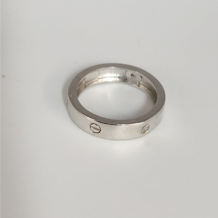 925 Sterling Silver Screw Motif Band Ring size 6.25