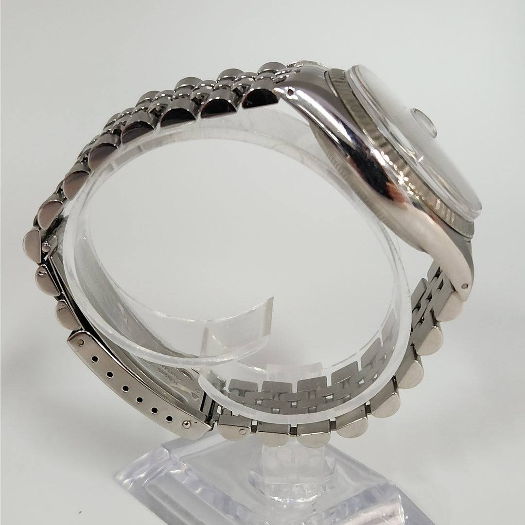 36MM Rolex 16014 Oyster Perpetual Datejust Jubilee Fluted White Gold Bezel