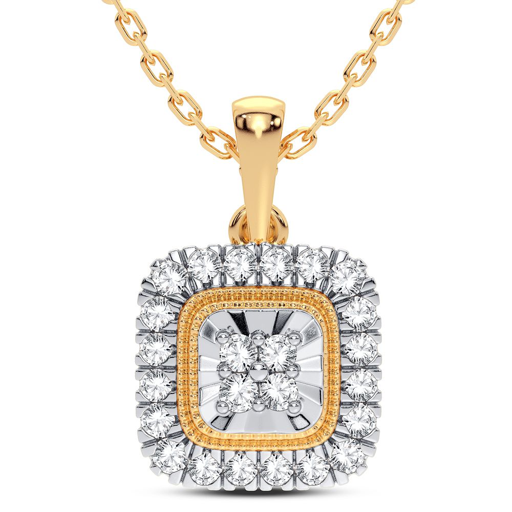 14K Yellow Gold 0.16CT Diamond Pendant