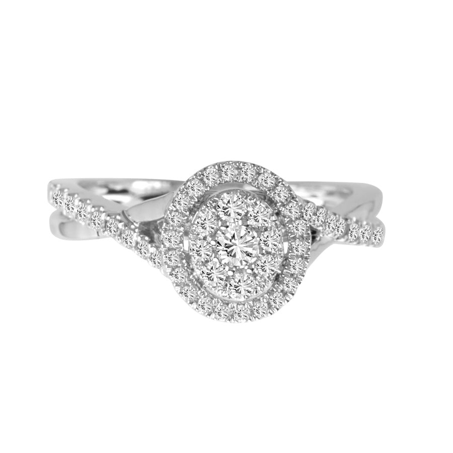Timeless 14K White Gold Lab Diamond Engagement Ring (0.45CT)