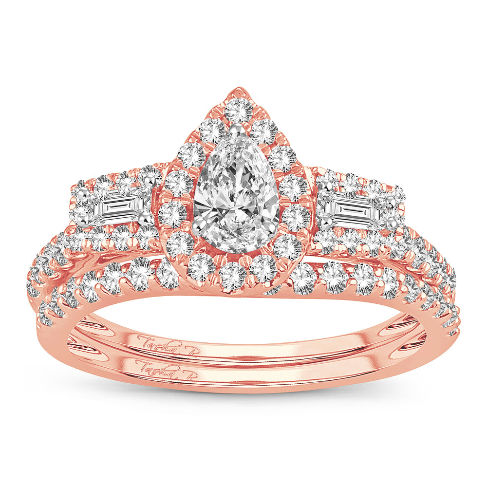 Romantic 14k Rose Gold Lab Diamond Engagement Ring (1CT)