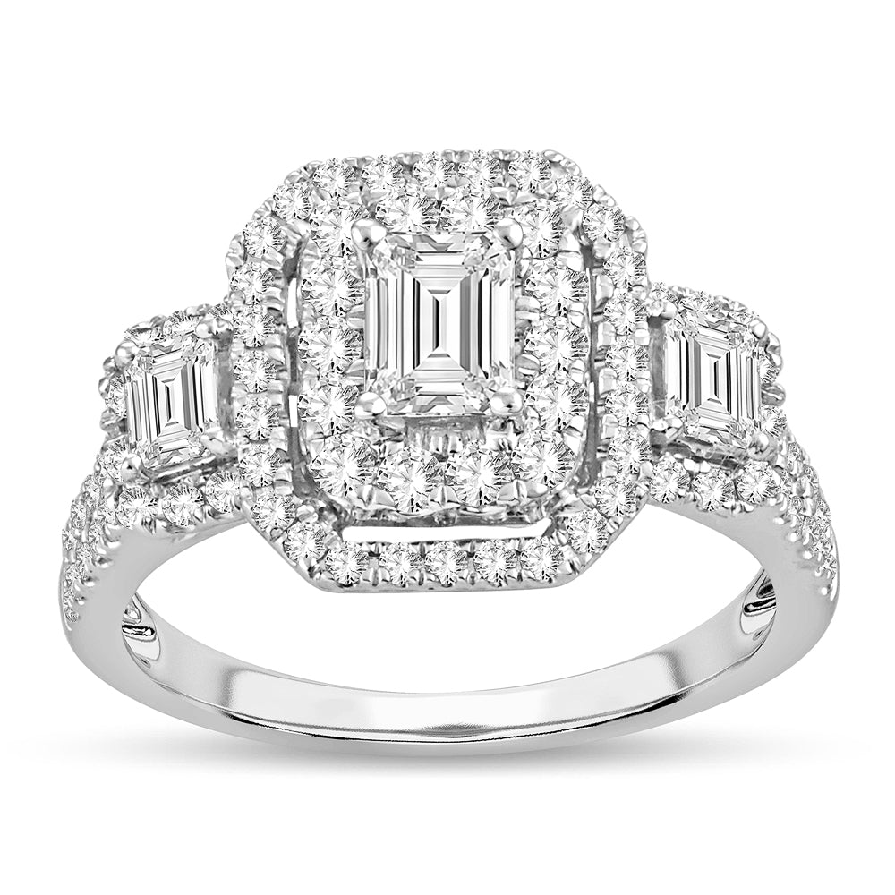 14k White Gold Lab Diamond Bridal Ring (1.50 CT Brilliance)