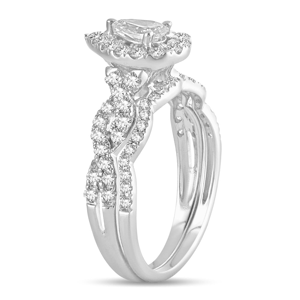 Timeless 14k White Gold 1CT Lab Diamond Engagement Ring