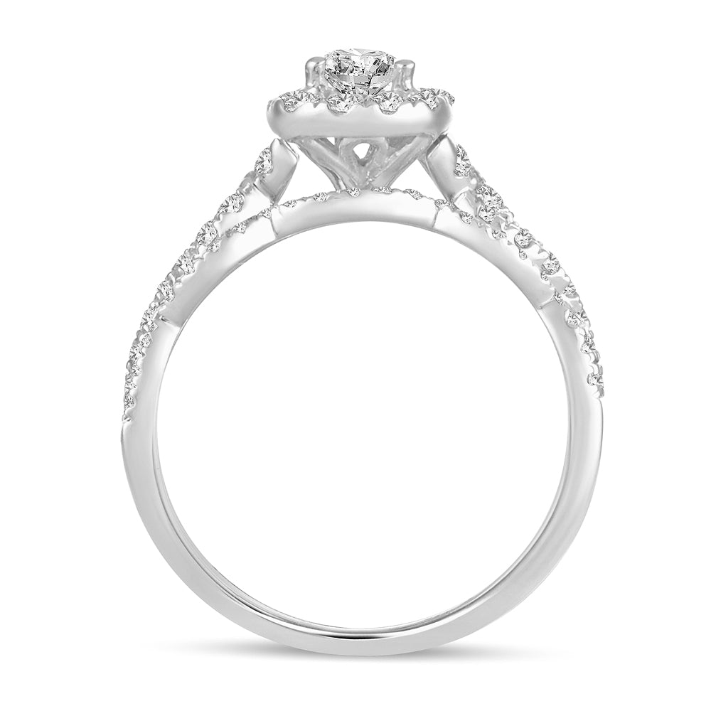 Timeless 14k White Gold 1CT Lab Diamond Engagement Ring