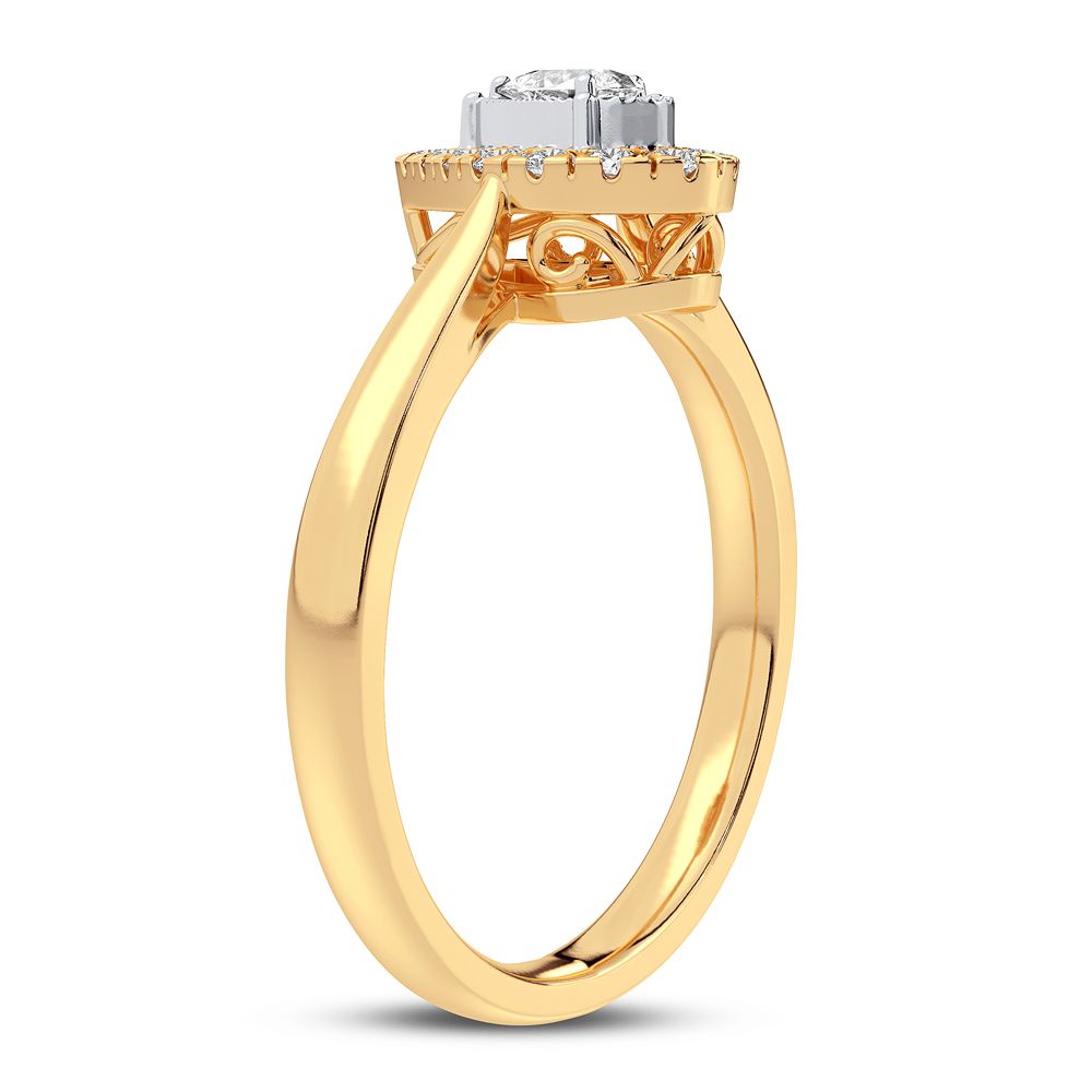 14K Yellow Gold Lab Diamond Engagement Ring (0.25CT)
