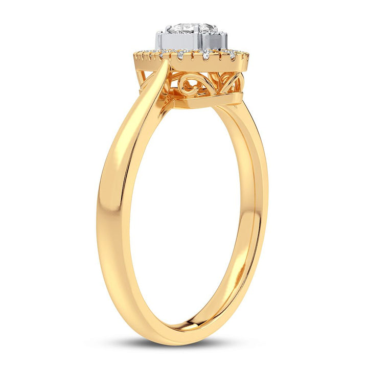 14K Yellow Gold Lab Diamond Engagement Ring (0.25CT)
