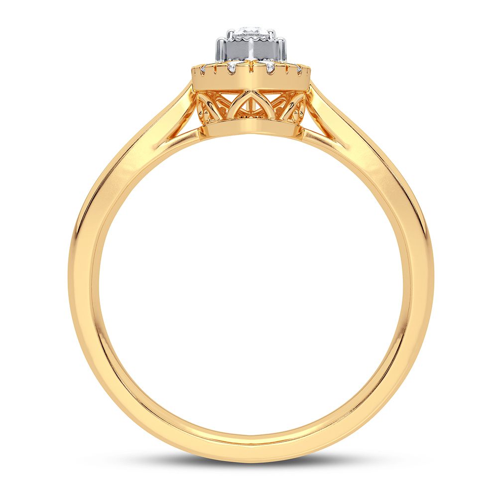 14K Yellow Gold Lab Diamond Engagement Ring (0.25CT)