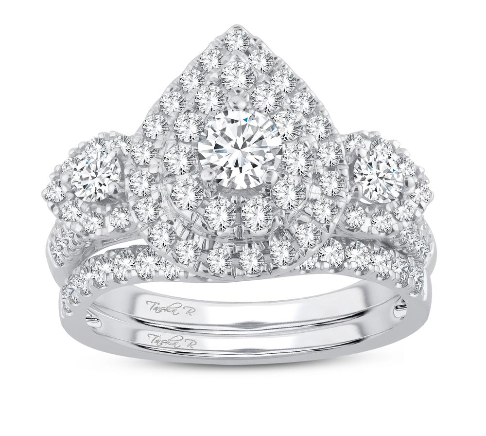Exquisite 14K 1.54CT DIAMOND BRIDAL RING