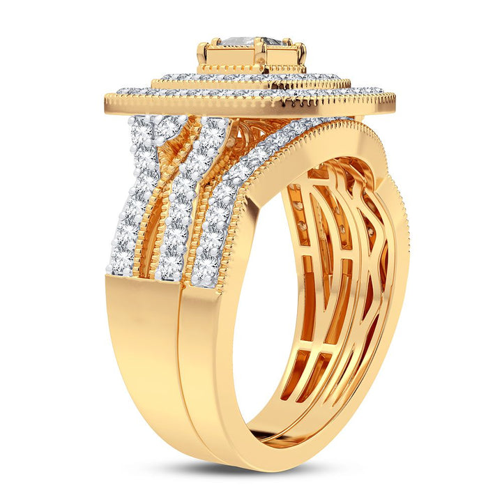 14k Yellow Gold 1CT Lab Diamond Womens Bridal Ring