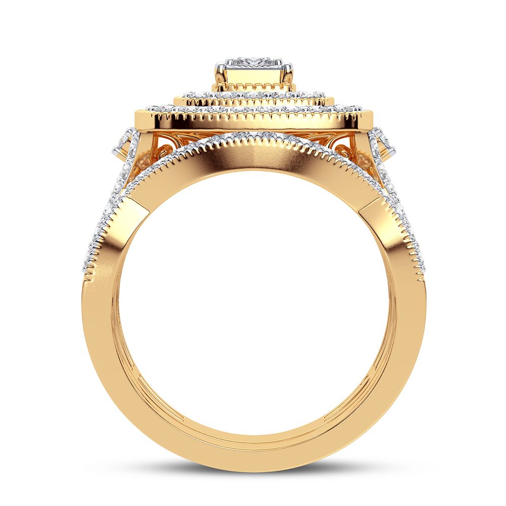 14k Yellow Gold 1CT Lab Diamond Womens Bridal Ring