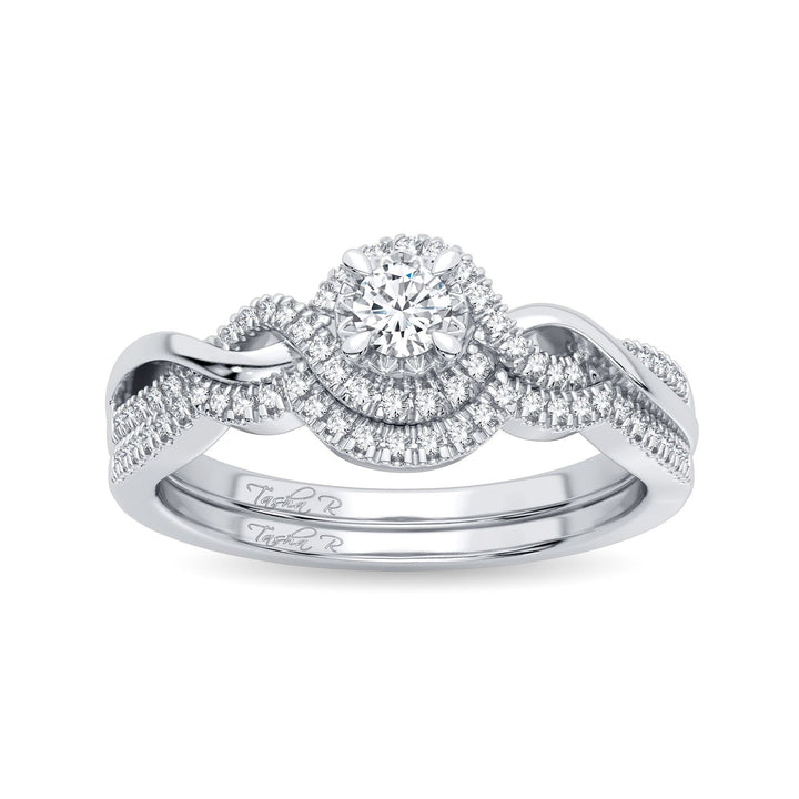 Timeless 14k White Gold Lab Diamond Bridal Ring (0.25CT)