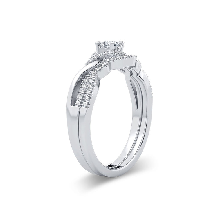 Timeless 14k White Gold Lab Diamond Bridal Ring (0.25CT)