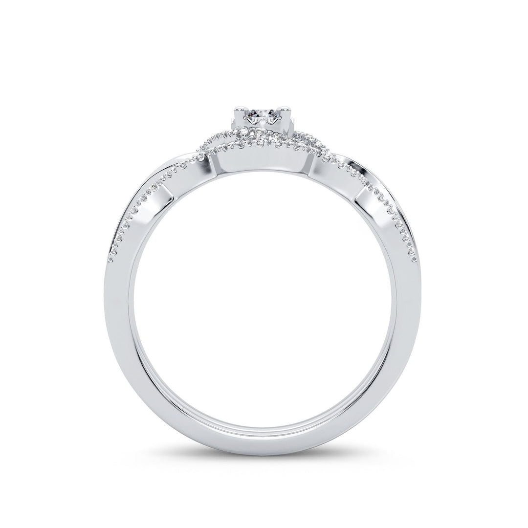 Timeless 14k White Gold Lab Diamond Bridal Ring (0.25CT)